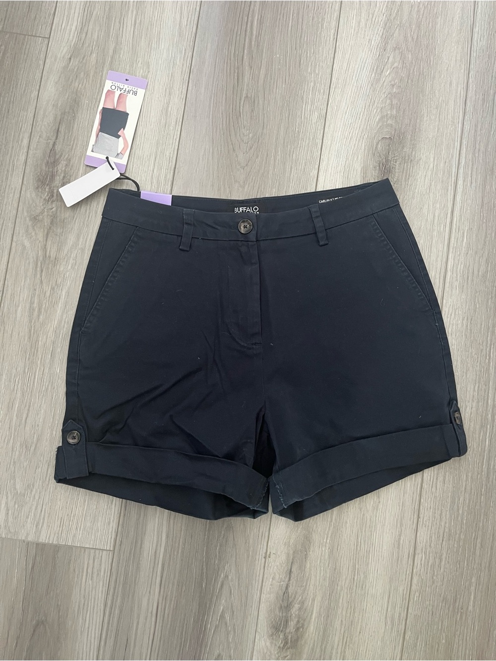 Buffalo David Bitton Navy Roll-Cuff Women's Shorts
